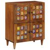 vidaXL Sideboard med d&oslash;r Valn&oslash;d 60 x 33 x 75 cm Massivt mangotr&aelig;
