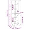 vidaXL Highboard Artisan Egetr&aelig; 34,5 x 34 x 180 cm Konstrueret tr&aelig;