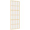 vidaXL skyded&oslash;r 76x205 cm klart sikkerhedsglas og aluminium guldfarvet