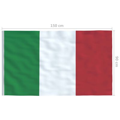 vidaXL italiensk flag og flagstang 6,2 m aluminium