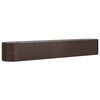 vidaXL plantekasse 440x80x68 cm galvaniseret st&aring;l brun