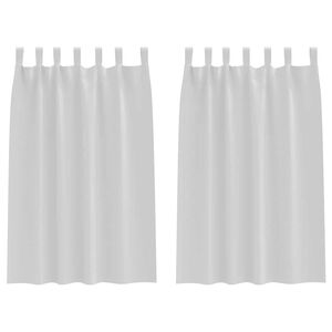 vidaXL M&oslash;rkl&aelig;gningsgardiner med ringe 2 stk. Bleg Gr&aring; 175 x 140 cm