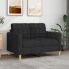vidaXL 2-personers sofa 120 cm stof sort