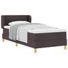 vidaXL Box spring seng med hovedg&aelig;rde M&oslash;rk Brun 100 x 200 cm Stof