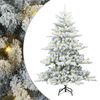 vidaXL Kunstigt Hinged Juletr&aelig; med 150 LED'er Hvid 150 cm PVC og St&aring;l
