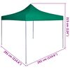vidaXL Party Tent Gr&oslash;n 291 x 291 x 315 cm Oxford stof