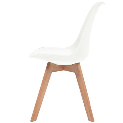vidaXL spisebordsstole 4 stk. plastik hvid