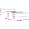 vidaXL sengeramme 75x190 cm Small Single massivt træ gyldenbrun