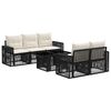vidaXL Havesofa S&aelig;t 6 stk. Sort og Cremehvid polyrattan