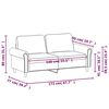 vidaXL 2-personers sofa 140 cm velour cremefarvet