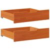 vidaXL sengeskuffer 2 stk. 75x55x17 cm massivt fyrretr&aelig; gyldenbrun
