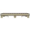 vidaXL sengestel 135x190 cm konstrueret tr&aelig; og metal sonoma-eg
