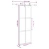 vidaXL skydedør med hardwaresæt 76x205 cm hærdet glas og aluminium