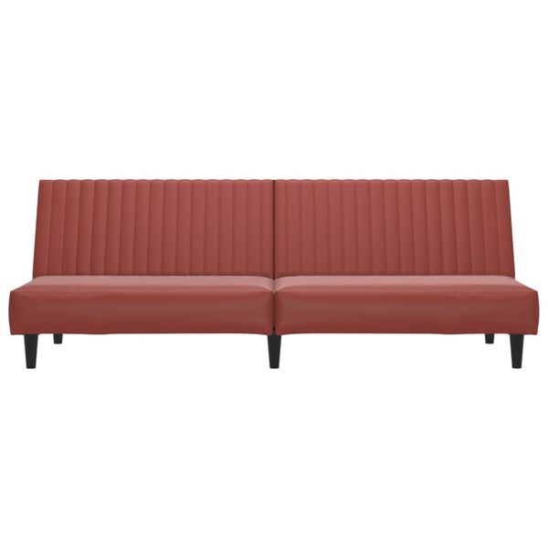 vidaXL 2-personers sovesofa kunstl&aelig;der vinr&oslash;d