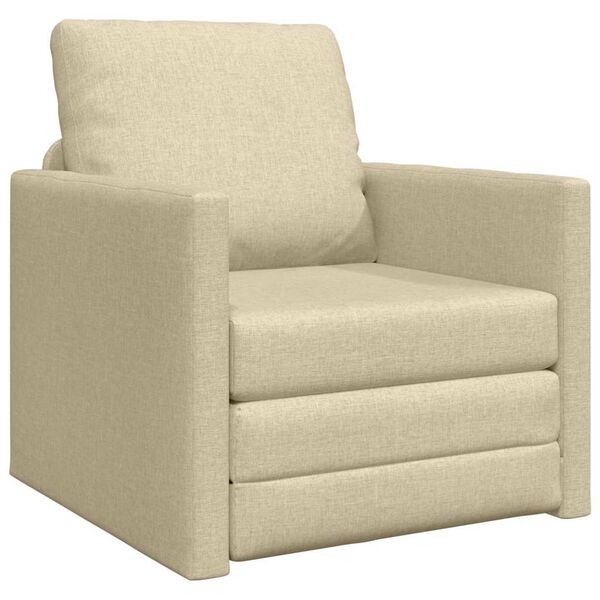 vidaXL 2-i-1 sovesofa 112x174x55 cm stof creme