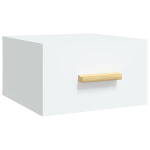 vidaXL v&aelig;gh&aelig;ngt sengebord 35x35x20 cm hvid