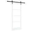 vidaXL Skyded&oslash;r ORKDAL Hvid 83 x 202 cm Massivt fyrretr&aelig; og glas
