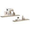 vidaXL væghylder 2 stk. 120x23,5x3,8 cm MDF egetræsfarve