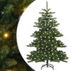 vidaXL Kunstigt Hinged Juletr&aelig; med 150 LED'er Gr&oslash;n 150 cm PVC og St&aring;l