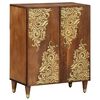 vidaXL Sideboard Brun 60 x 33 x 75 cm Massivt mangotr&aelig;