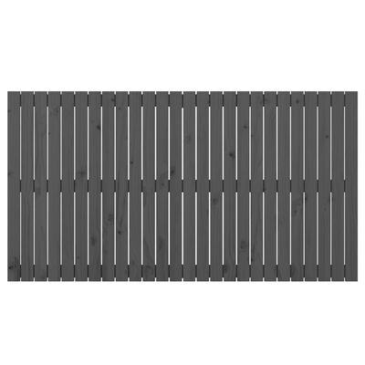 vidaXL sengegavl 166x3x90 cm massivt fyrretræ grå
