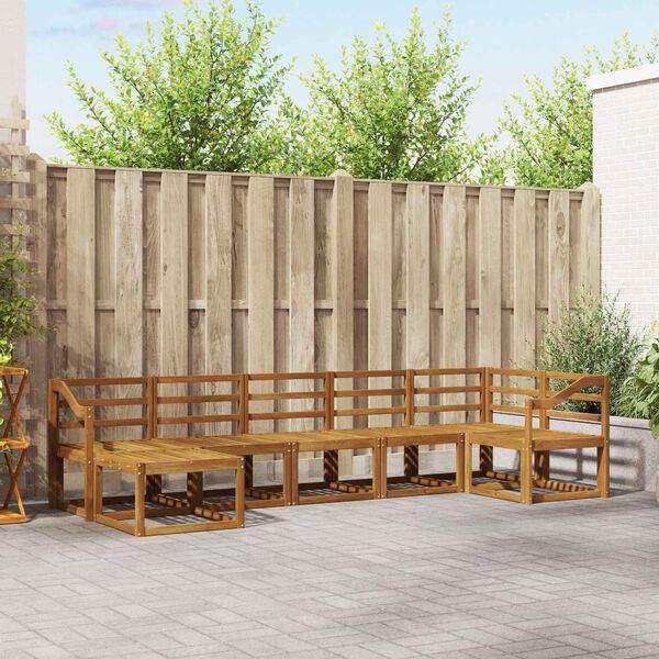 vidaXL Udend&oslash;rs sofagruppe 7 pcs Naturfarvet Massivt Akacietr&aelig;