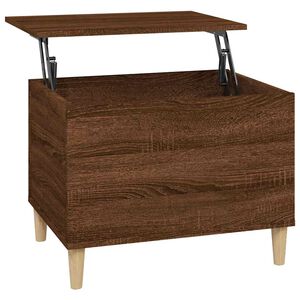 vidaXL sofabord 60x44,5x45 cm konstrueret tr&aelig; brun egetr&aelig;sfarve