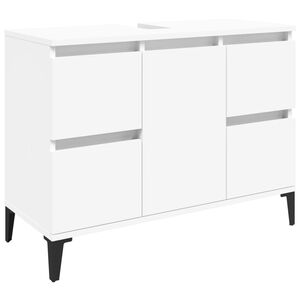 vidaXL underskab til h&aring;ndvask 80x33x60 cm konstrueret tr&aelig; hvid