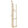 vidaXL garderobestativ med kroge og hylder 39x33x166 cm bambus