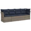vidaXL sofas&aelig;t til haven 4 dele med hynder polyrattan gr&aring;