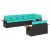 vidaXL sofas&aelig;t til haven 8 dele med hynder polyrattan sort
