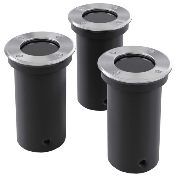 vidaXL udend&oslash;rs jordlys 3 styk rund