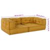 vidaXL 2-personers modulsofa stof 140x70x36 gul