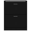 vidaXL skoskab 63x24x81 cm konstrueret tr&aelig; sort