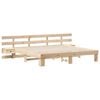 vidaXL Sengestel med hovedgærde Brun 180 x 200 cm Massiv fyrretræ