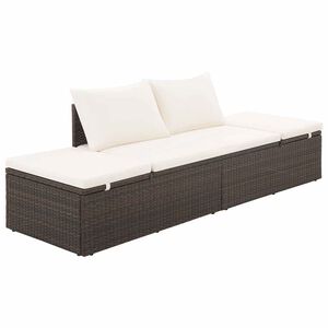 vidaXL solseng brun 195 x 60 cm polyrattan