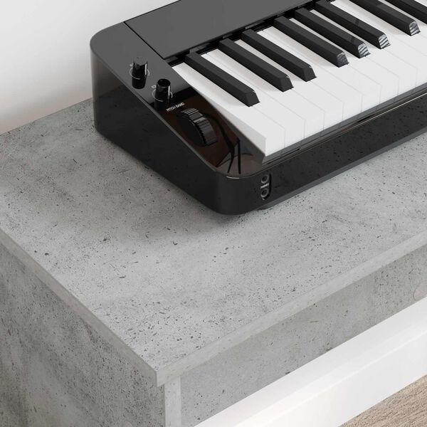 vidaXL Keyboard Stand Beton Gr&aring; 120 x 32 x 64 cm Konstrueret tr&aelig;