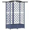 vidaXL H&aelig;vet Bed med Trellis og Tag Gr&aring; 124 x 40 x 126 cm PP