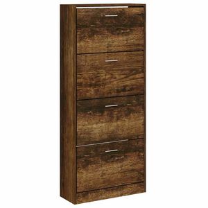 vidaXL skoskab 63x24x147 cm konstrueret tr&aelig; r&oslash;get egetr&aelig;sfarve