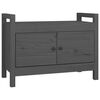 vidaXL entr&eacute;b&aelig;nk 80x40x60 cm massivt fyrretr&aelig; gr&aring;