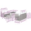 vidaXL Havesofa S&aelig;t med pude med opbevaring 8 pcs Sort polyrattan