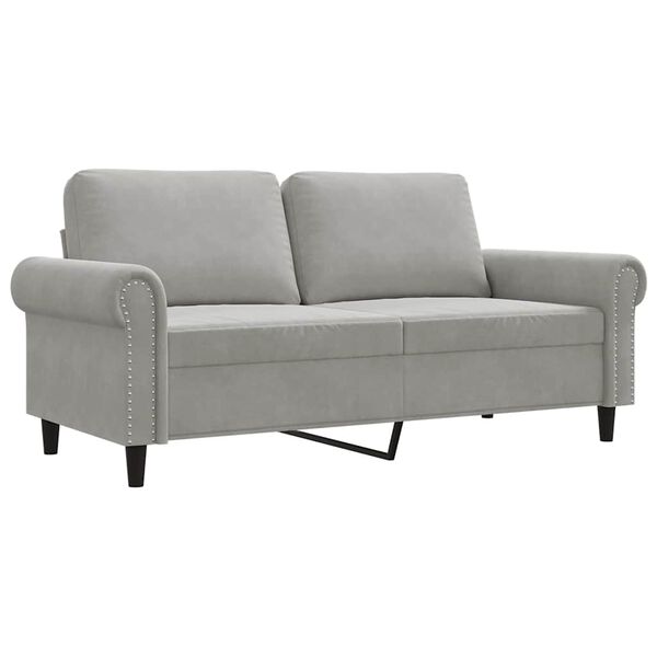 vidaXL 2-personers sofa 140 cm fl&oslash;jl lysegr&aring;