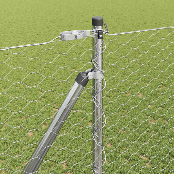 vidaXL Hegnsp&aelig;l S&oslash;lv 10 x 1,5 m (36 mm mesh) St&aring;l