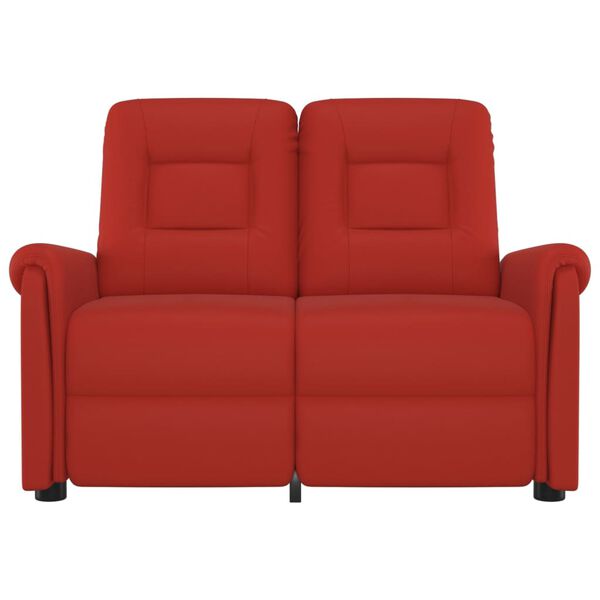 vidaXL 2-personers massagestol kunstlæder vinrød