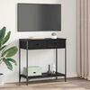 vidaXL Konsolbord med skuffe Sort eg 75 x 34,5 x 75 cm Konstrueret tr&aelig;