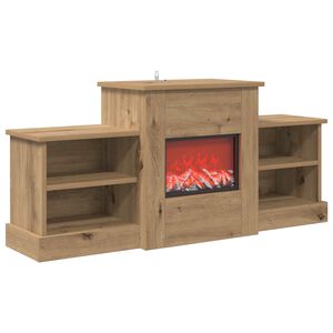 vidaXL Elektrisk pejs Artisan-eg 110 x 30 x 50 cm Konstrueret tr&aelig;