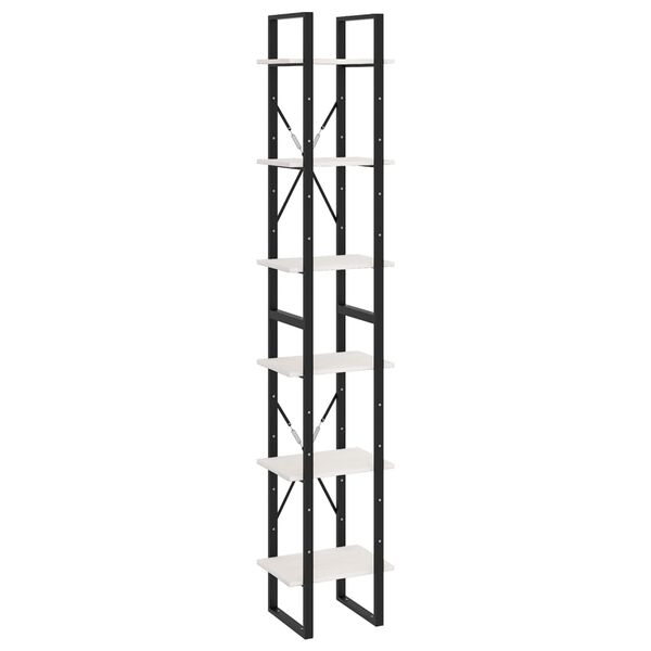 vidaXL reol 40x30x210 cm massivt fyrretræ hvid