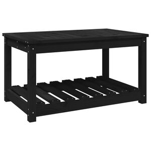 vidaXL havebord 82,5x50,5x45 cm massivt fyrretr&aelig; sort