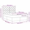 vidaXL LED Box Spring Bed med madras M&oslash;rkegr&oslash;n 140 x 190 cm Stof