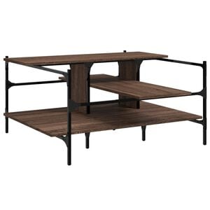vidaXL sofabord 100x100x48,5 cm konstrueret tr&aelig; brun egetr&aelig;sfarve